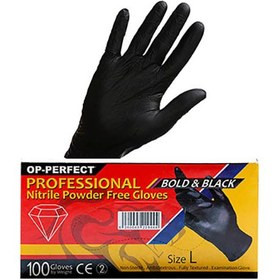 دستکش نیتریل مشکی اوپی پرفکت 100 عددی
